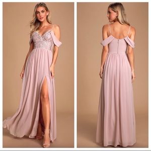 Lulus Dancing Darling Dusty Lavender Maxi Dress